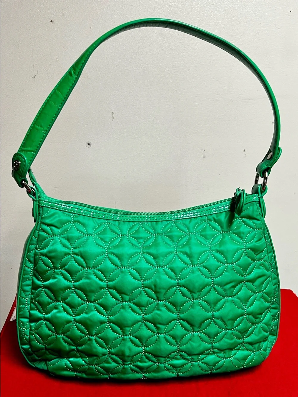 Vera Bradley Quilted Green Carlyle Shoulder Bag
